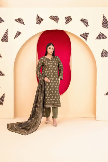 TAWAKKAL ROSHNI KHADDAR PRINTED 3PIECE UNSTITCHED COLLECTION 2025 D 09.