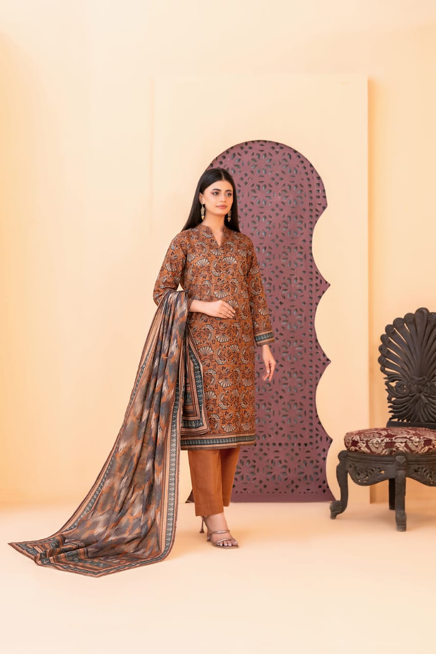 TAWAKKAL ROSHNI KHADDAR PRINTED 3PIECE UNSTITCHED COLLECTION 2025 D-05