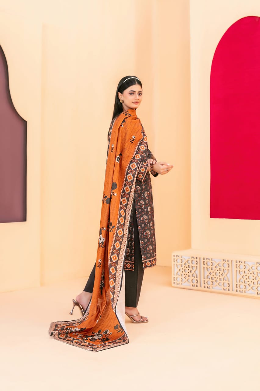 TAWAKKAL ROSHNI KHADDAR PRINTED 3PIECE UNSTITCHED COLLECTION 2025 D 08