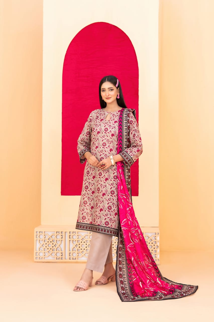 TAWAKKAL ROSHNI KHADDAR PRINTED 3PIECE UNSTITCHED COLLECTION 2025 D 03