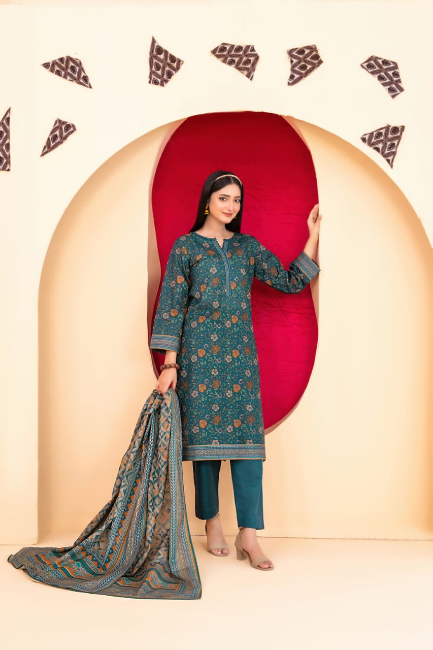 TAWAKKAL ROSHNI KHADDAR PRINTED 3PIECE UNSTITCHED COLLECTION 2025 D 04