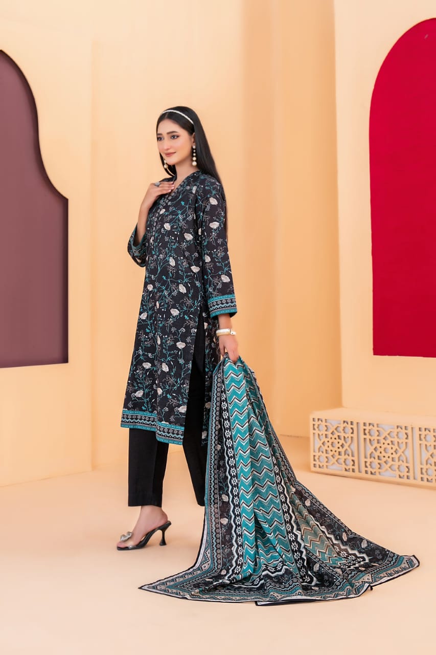 TAWAKKAL ROSHNI KHADDAR PRINTED 3PIECE UNSTITCHED COLLECTION 2025 D 02