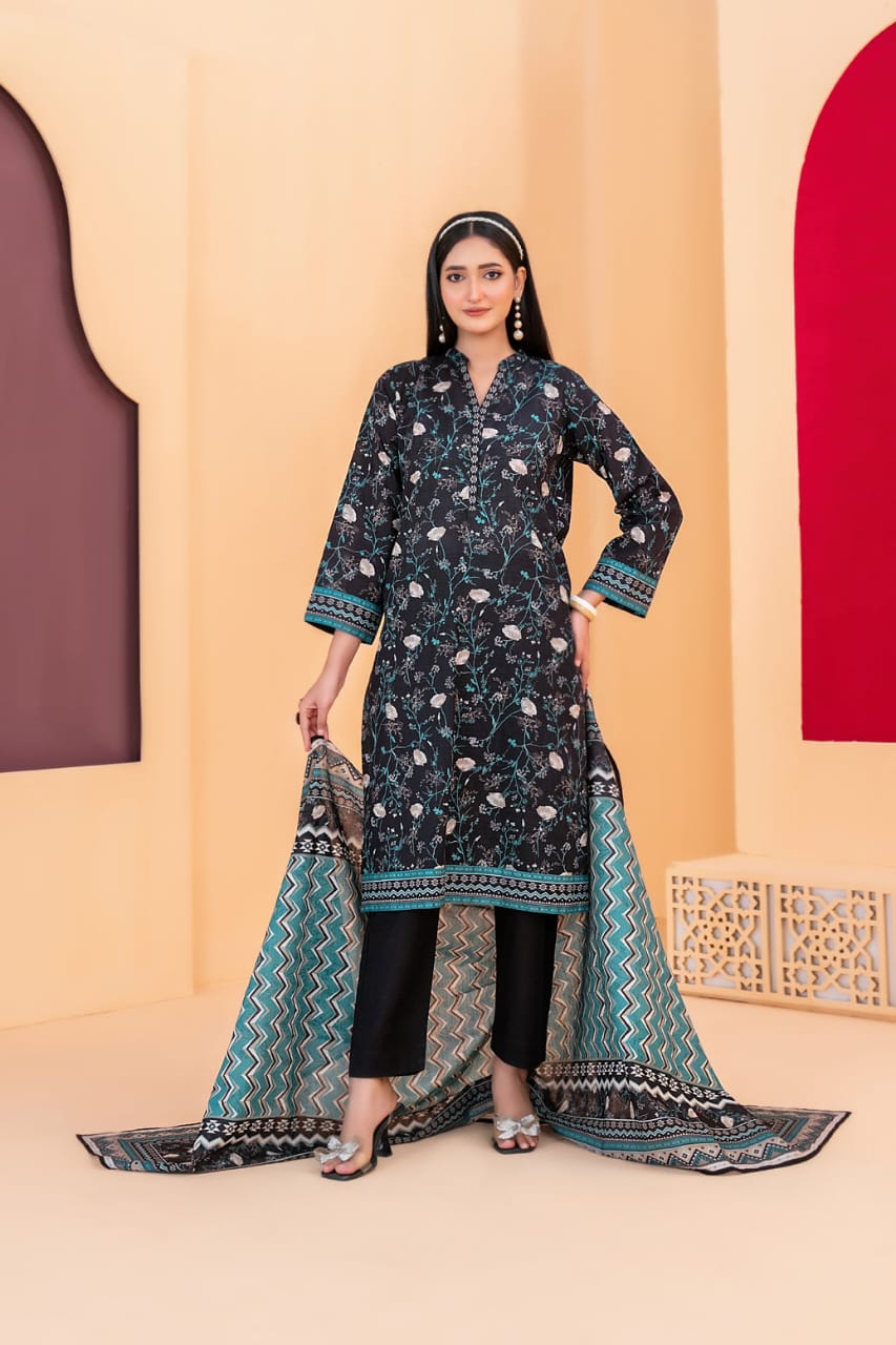 TAWAKKAL ROSHNI KHADDAR PRINTED 3PIECE UNSTITCHED COLLECTION 2025 D 02