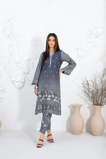 Tawwakal Fabric by Un-Stitched Laserkari Daman Embroidered Digital Printed Lawn Shirt D-06
