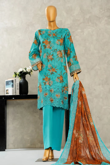 Aashkaar By HZ Stitched 3 Piece Emb Lawn Vol-06 Collection'2025-D 02