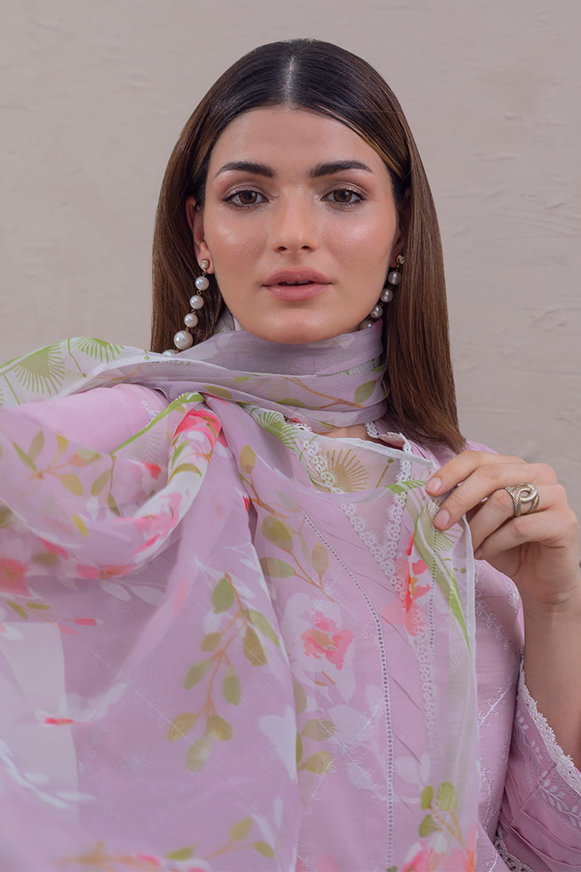CHIKANKARI EMBROIDERED CAMBRIC 3pcs Unstitched by Zellbury Collection