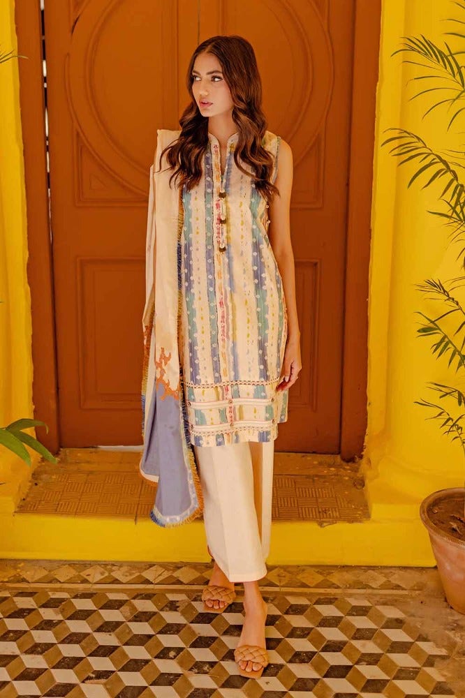 Gul Ahmed Unstitched Printed Lawn 3pcs Suite D-10