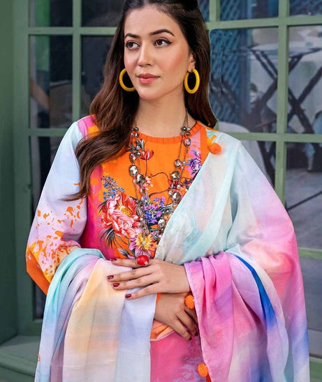 Gul Ahmed Unstitched Printed Lawn 3pcs Suite D-08