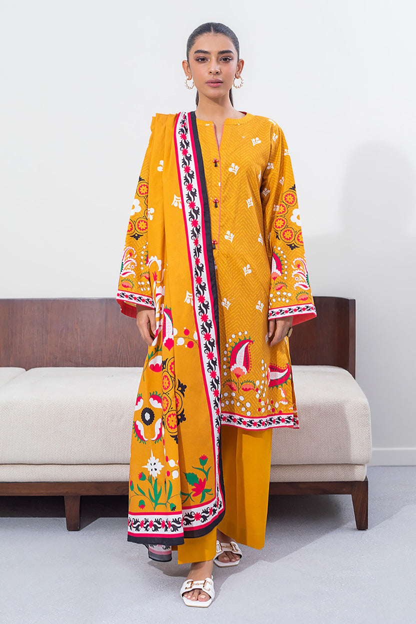 Unstitched Digital Printed 3pcs Cambric Collection by Zellbury D-01