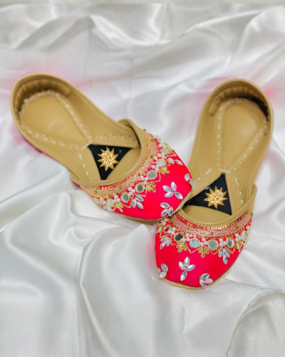 SHEESH PINK HANDMADE KHUSSA BY AYESHA FABRICS