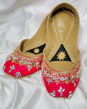 SHEESH PINK HANDMADE KHUSSA BY AYESHA FABRICS