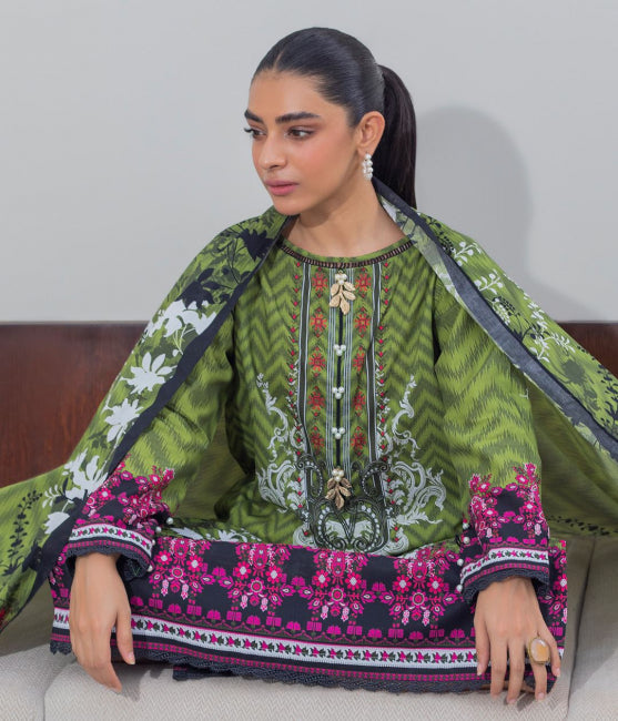 Unstitched Digital Printed 3pcs Cambric Collection by Zellbury D-02
