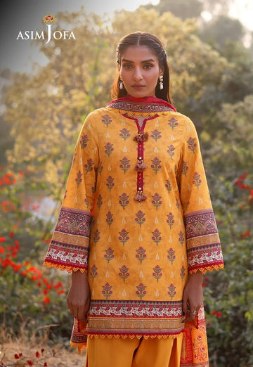 Unstitched by Asim Jofa 3 Pcs Digital Printed Lawn Shirt Collection 2026 D-02