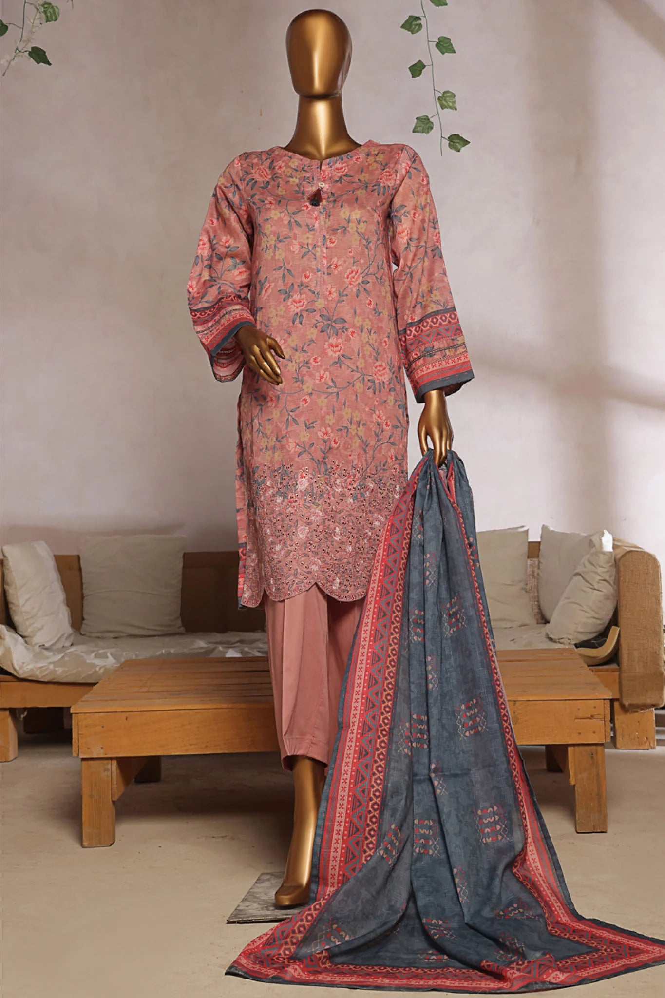 Aashkaar By HZ Stitched 3 Piece Emb Lawn Vol-05 Collection-D 01