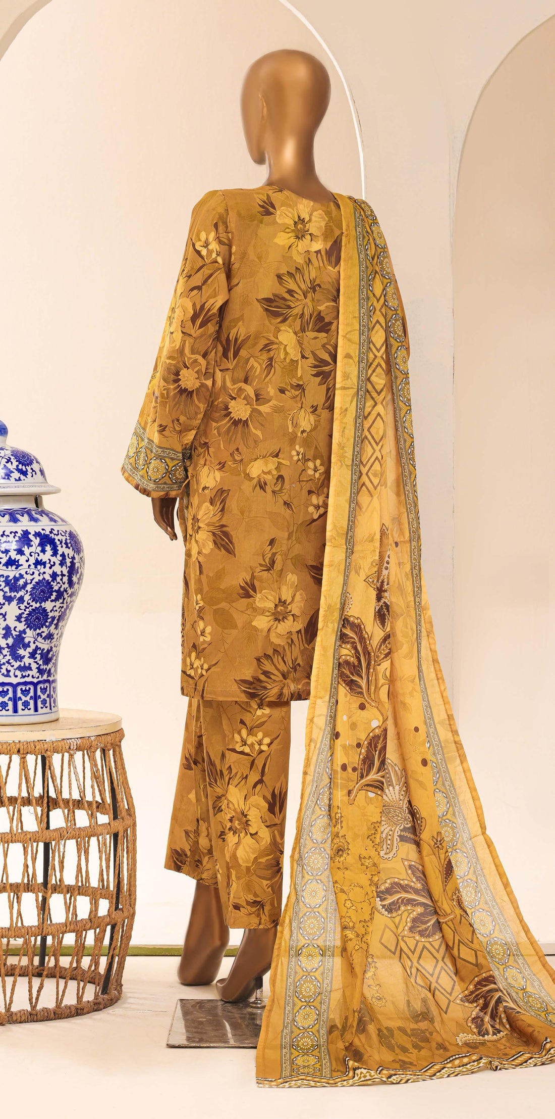 Aashkaar by HZ Textile Embroidered Lawn Stitched 3 Piece Suit - D-04