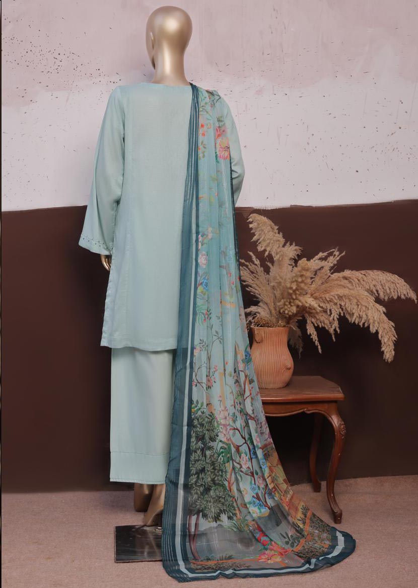 HZ Textile RTW Daily Drop Solid Twinset With Printed Fancy Dupatta 3PC Collection 2025 D-B03