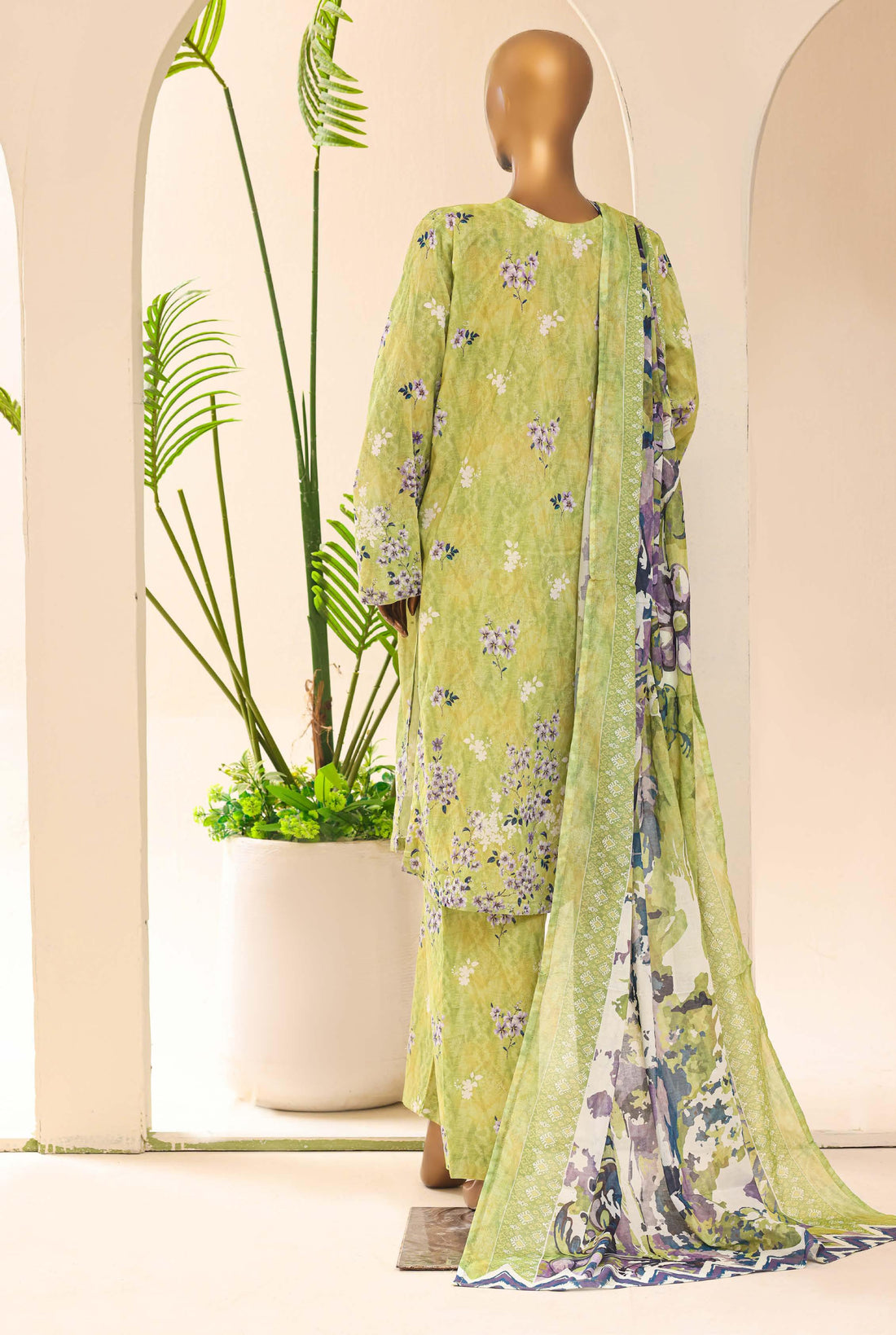Aashkaar by HZ Textile Embroidered Lawn Stitched 3 Piece Suit - D-07