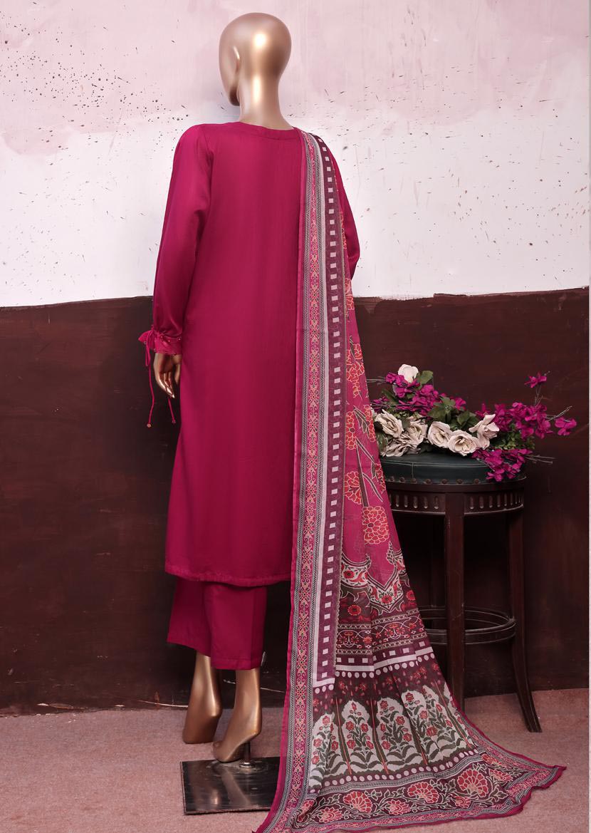 HZ Textile RTW Daily Drop Solid Twinset With Printed Fancy Dupatta 3PC Collection 2025 D-P01