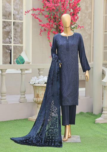 HZ Unstitech Velvet Royal Needlework Luxe 3piece Suite Collection D-06