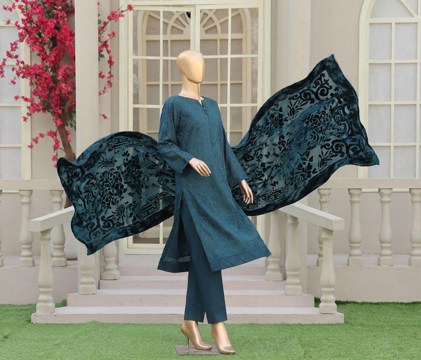 HZ Unstitech Velvet Royal Needlework Luxe 3piece Suite Collection D-07