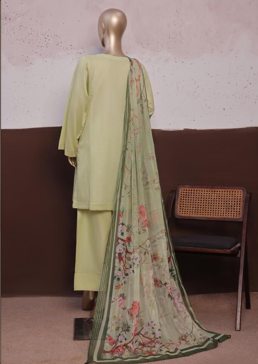 HZ Textile RTW Daily Drop Solid Twinset With Printed Fancy Dupatta 3PC Collection 2025 D-L03
