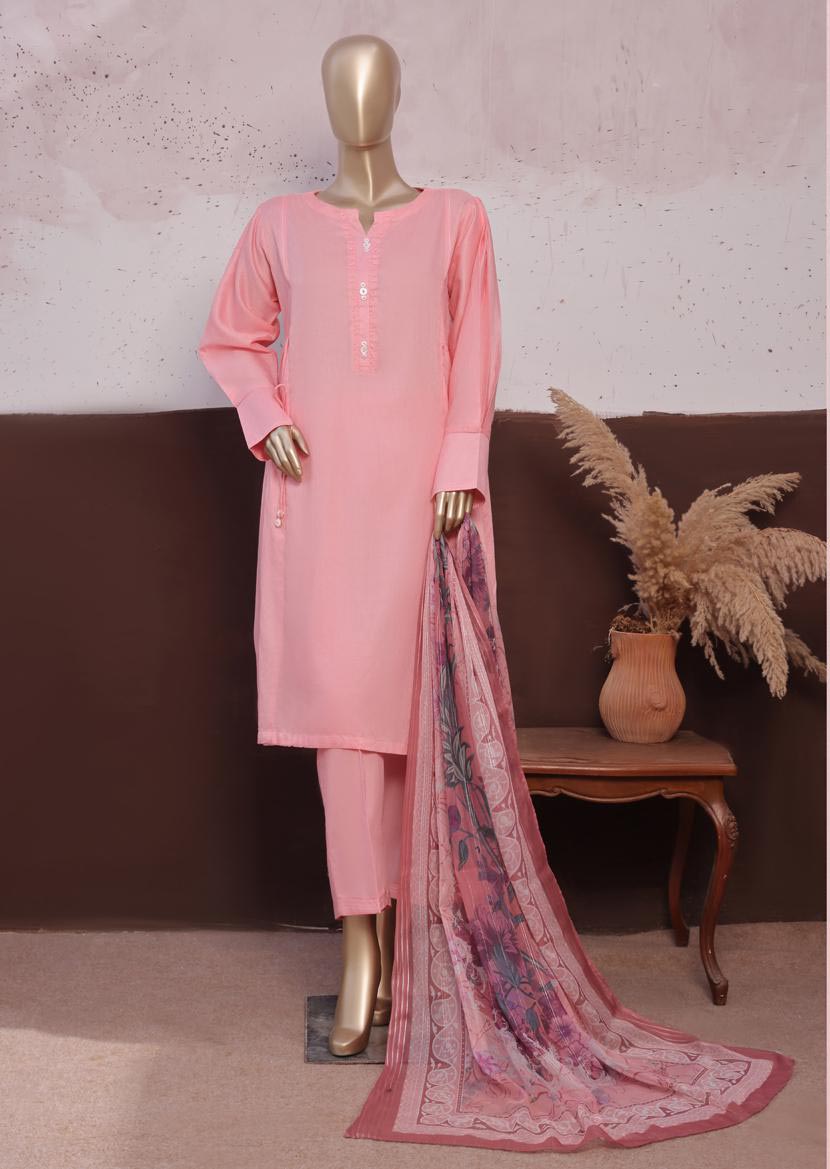 HZ Textile RTW Daily Drop Solid Twinset With Printed Fancy Dupatta 3PC Collection 2025 D-S05
