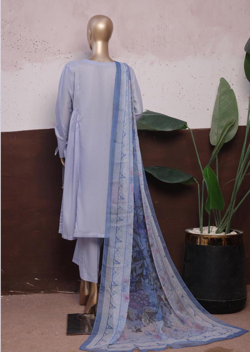 HZ Textile RTW Daily Drop Solid Twinset With Printed Fancy Dupatta 3PC Collection 2025 D-L05