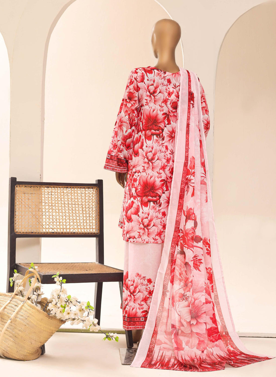 Aashkaar by HZ Textile Embroidered Lawn Stitched 3 Piece Suit - D-02