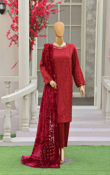 HZ Unstitech Velvet Royal Needlework Luxe 3piece Suite Collection D-03