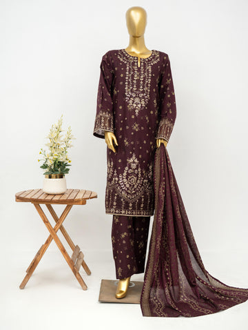 Bin Saeed Luxury Exclusive Embroidery 3 Piece Stitched Lawn Collection 2026 D#06
