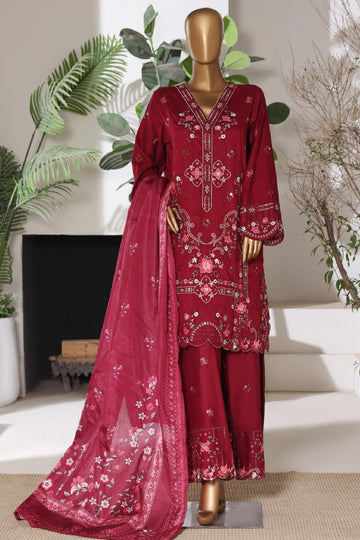 Bin Saeed Luxury Jacquard Lawn Embroidery 3Piece Stitched Collection 2026 D#-01
