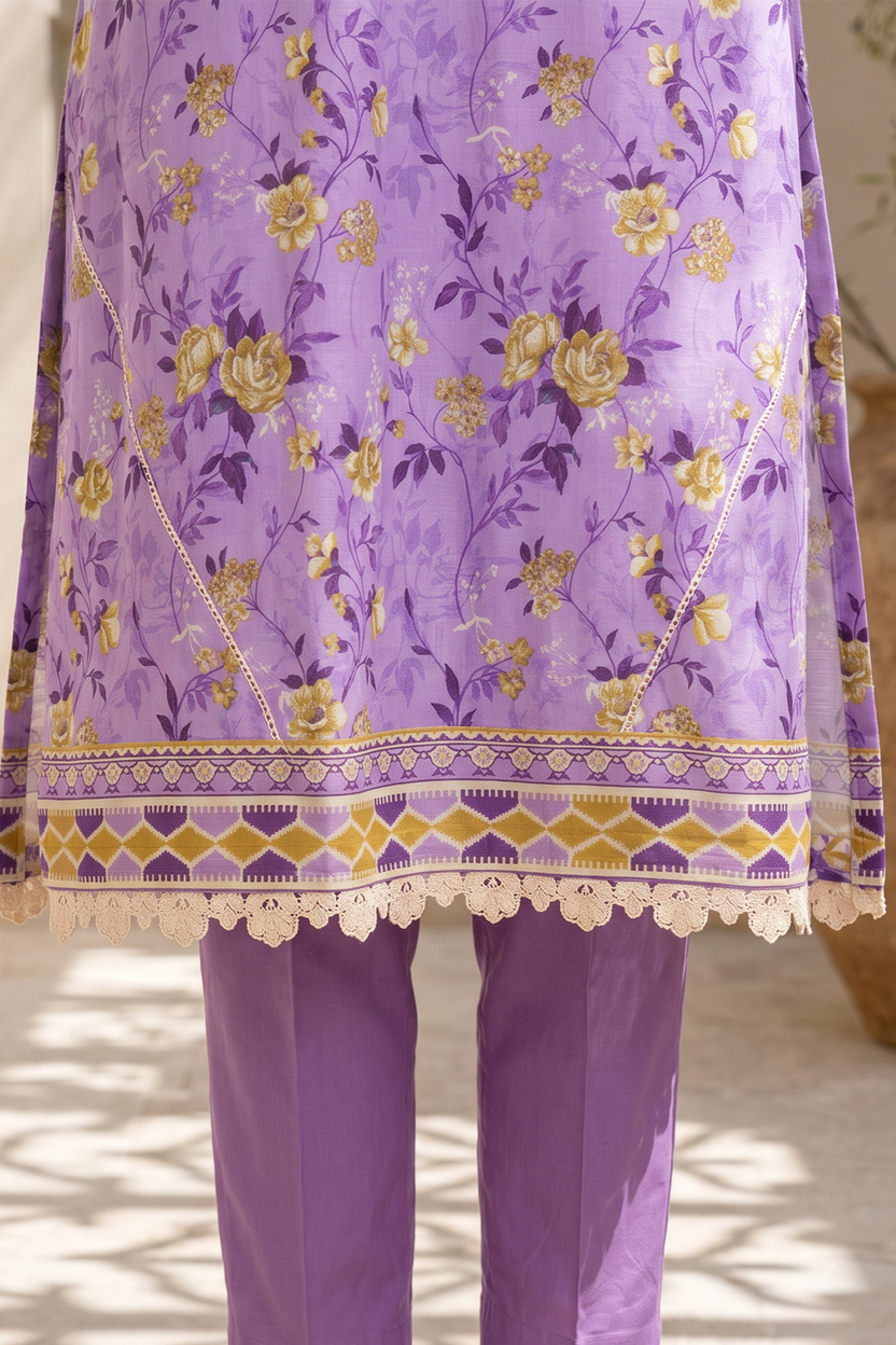 Zellbery Luxury Lawn Printed 3Piece Unstitched Collection 2026 WUS26X38061