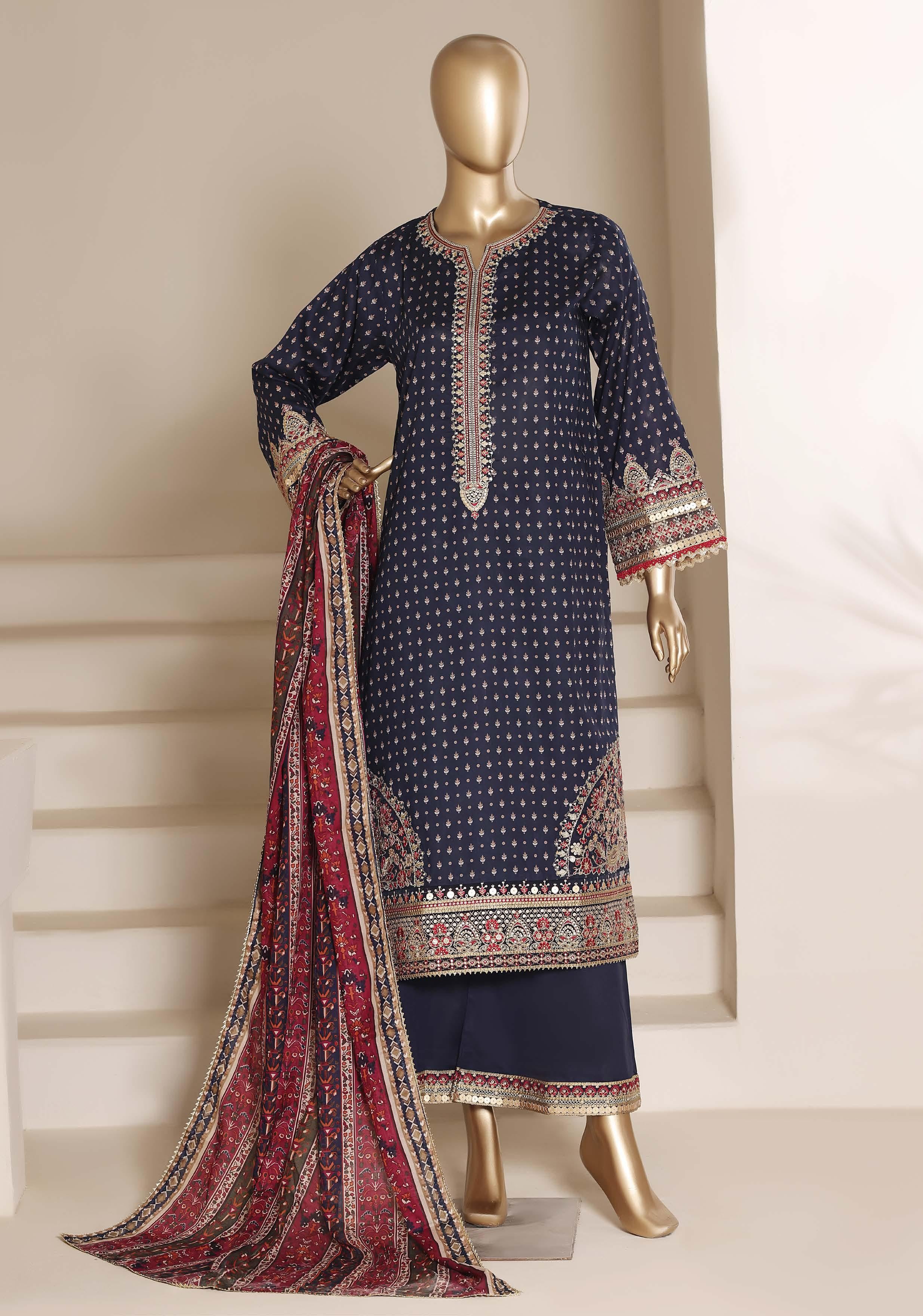 Sadabahar Luxury Regal Lawn With Digital Printed Lawn Dupatta 3Piece Stitched Eid Festive Edition Collection 2026. D#-03