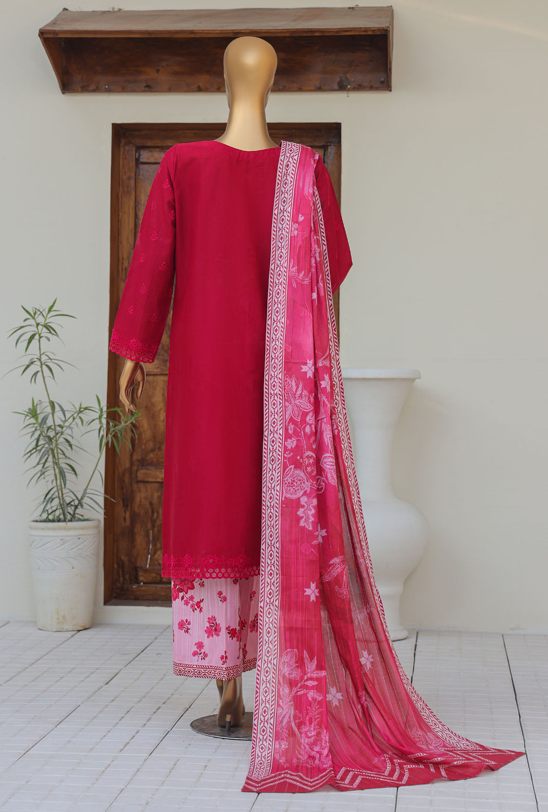 Oriental Printkari by HZ Textiles Embroidered Cambric Suit Unstitched 3 Piece 2025 OPS - 07