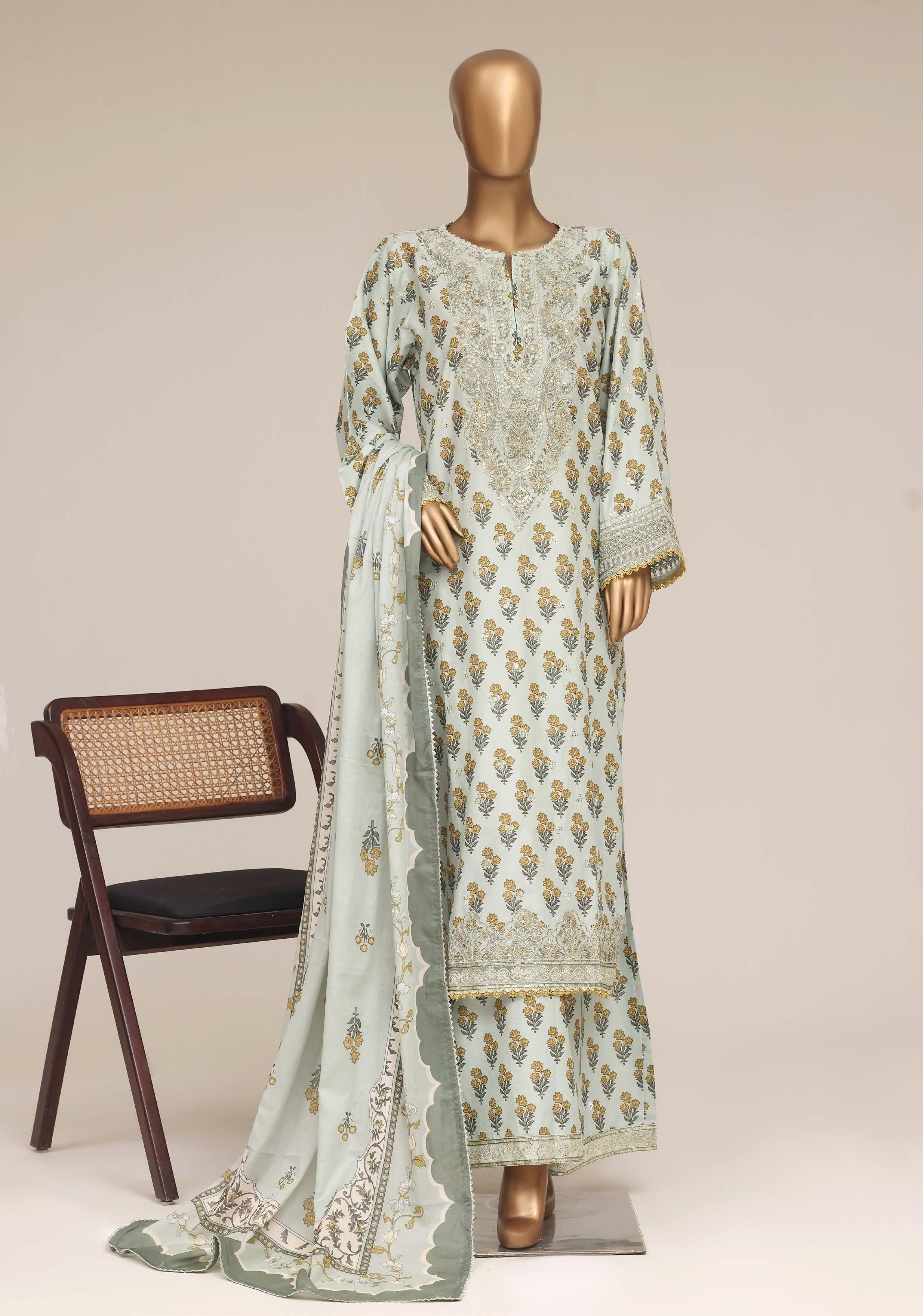 Sadabahar Malika Embroidery Lawn Long Length 3Piece Stitched Vol-10 Collection 2026 D#06