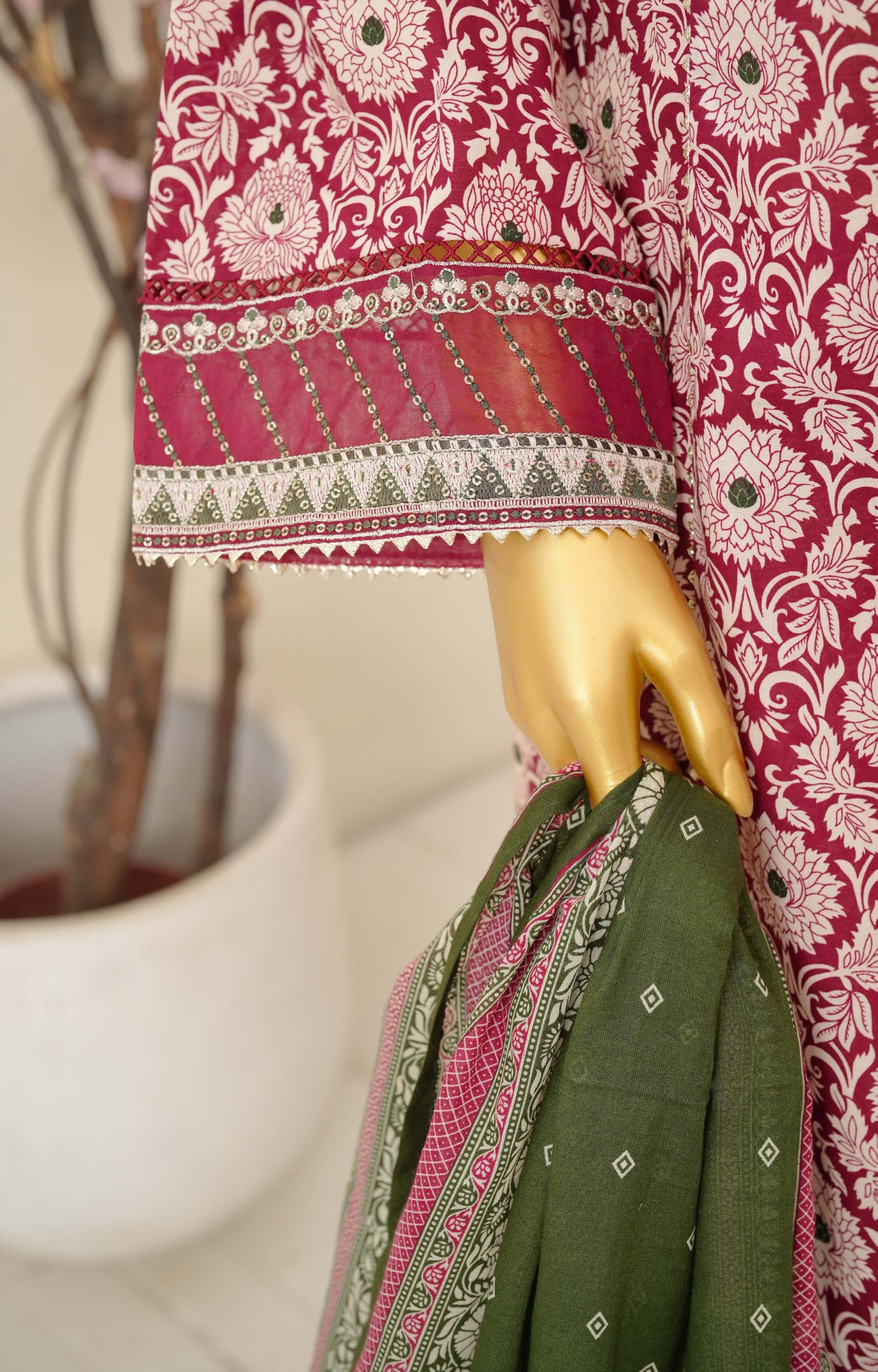 Bin Saeed Luxury Peplum Frock Style Embroidery 3Piece Stitched Vol-01 COLLECTION 2026. D#02