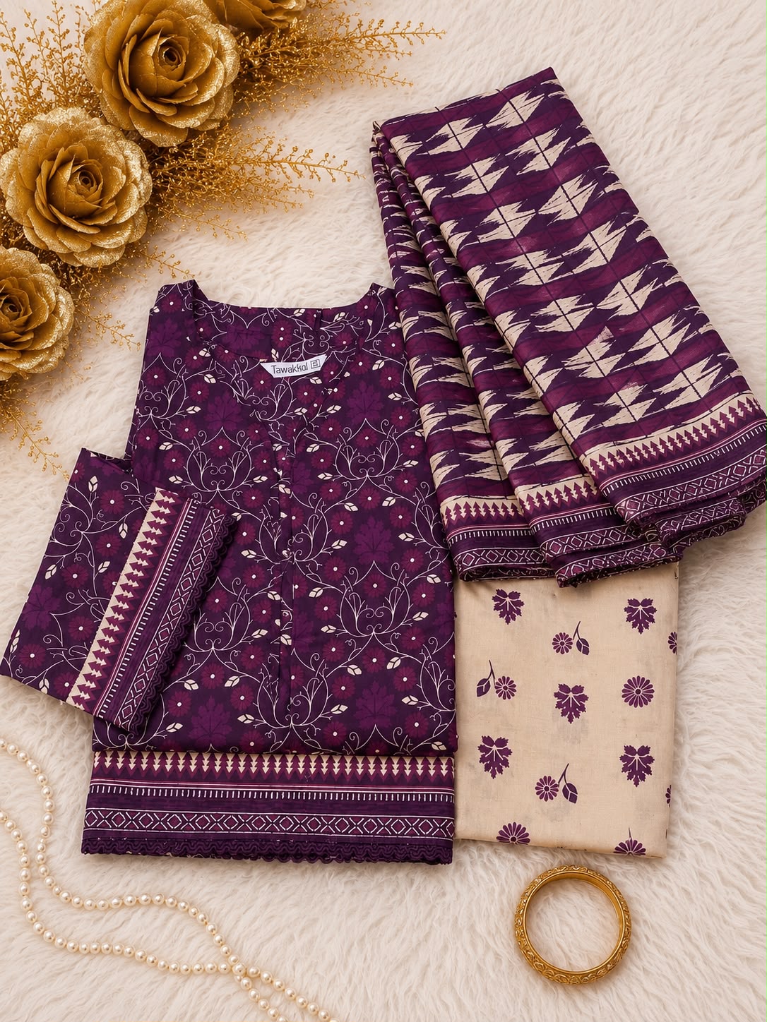Tawakkal Luxury Lawn Printed 3pcs Stitched Vol-01 3Piece Stitched COLLECTION 2026 D#-09