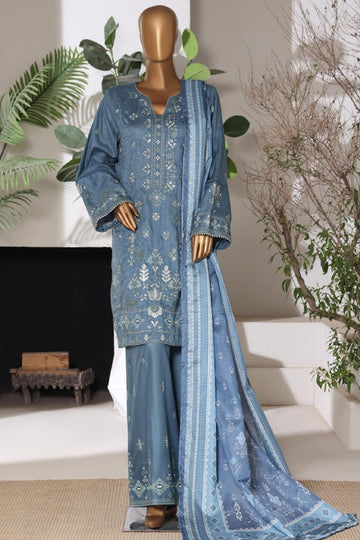 Bin Saeed Luxury Jacquard Lawn Embroidery 3Piece Stitched Collection 2026 D#-03