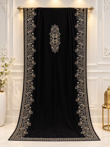 Perimum Exclusive Velvet 9000 Micro Shwal Dupatta Collection (Black)