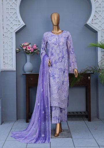 HZ Luxury Majestic Raw Silk Embroidery 3Piece Stitched COLLECTION 2025 D-05