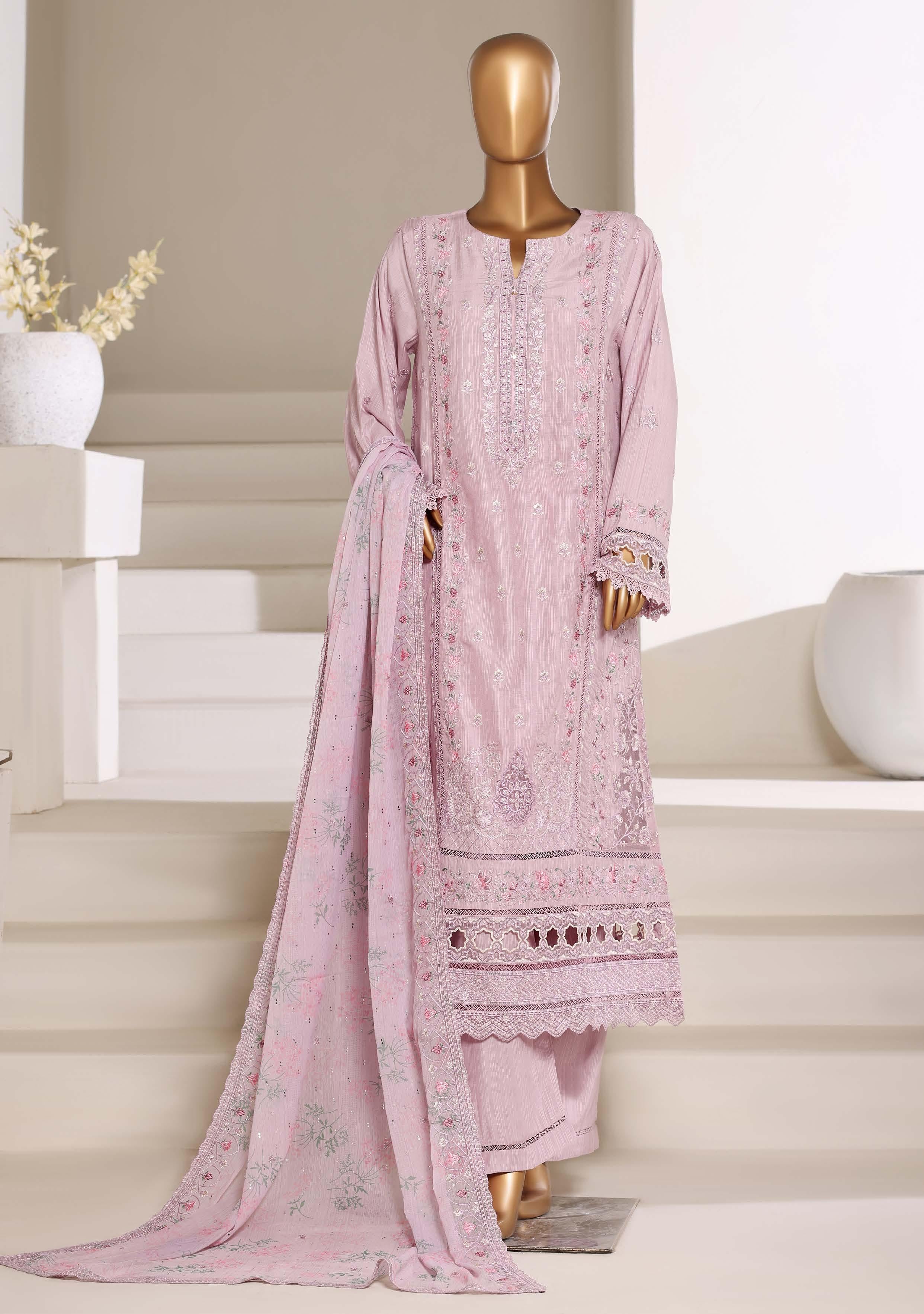Sadabahar Luxury SlubViscous Lawn Embroidery With Chiffon Embroidery Dupatta Stitched Vol-01 Collection 2026. LEL-02