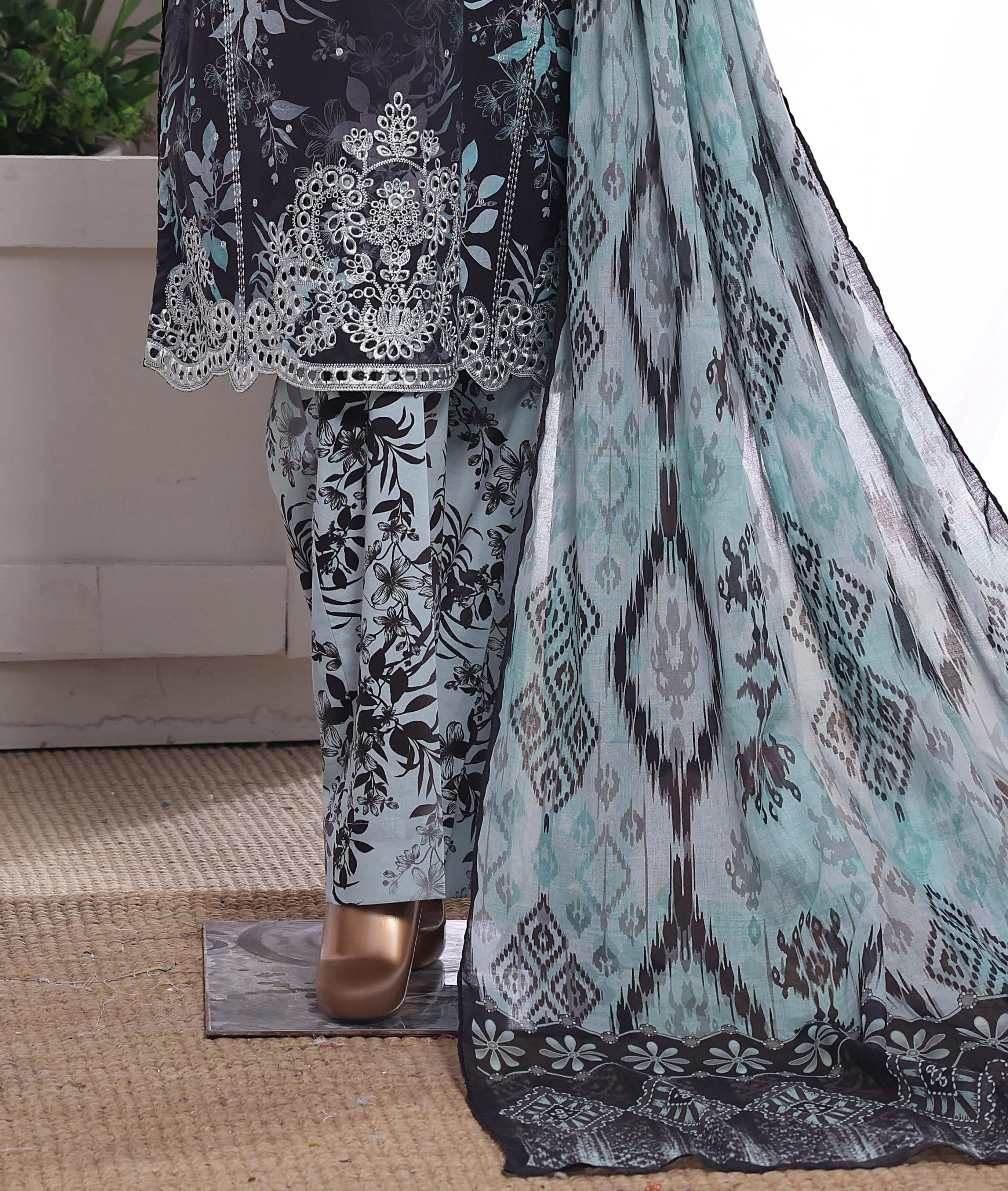 HZ °GULDOZI° Luxury Lawn Embroidery 3Piece Stitched Collection 2026 D#05