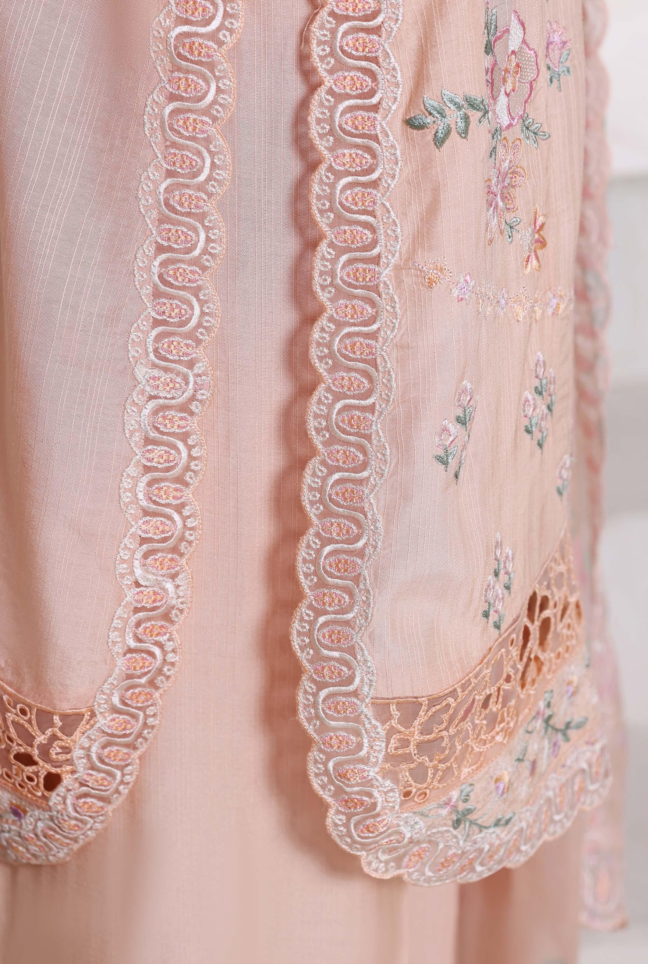 Sadabahar Luxury SlubViscous Lawn Embroidery With Chiffon Embroidery Dupatta Stitched Vol-01 Collection 2026. LEL-06