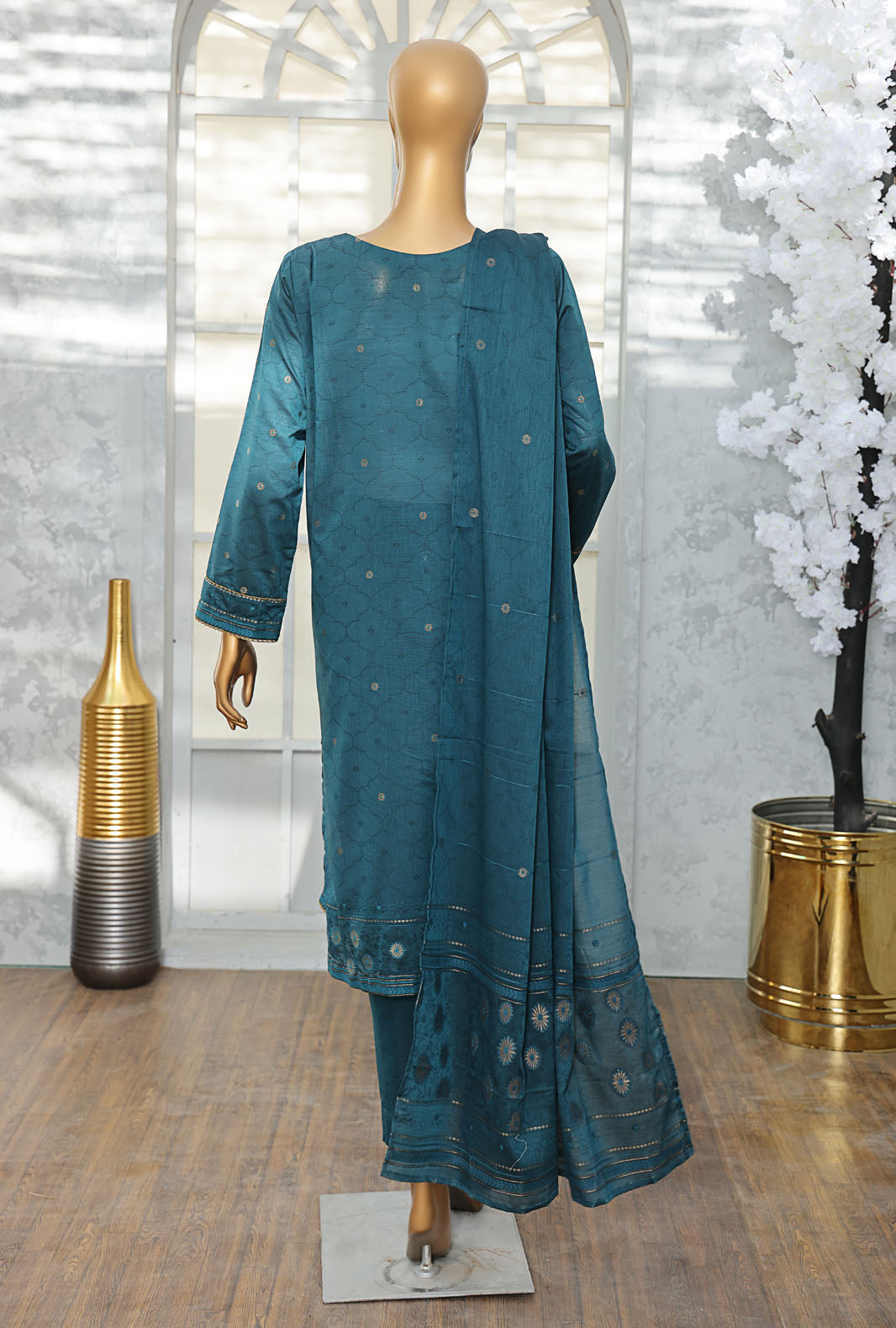 Valencia By HZ Textiles Embroidered Jacquard Suit Unstitched 3 Piece Collection 2025 D-08
