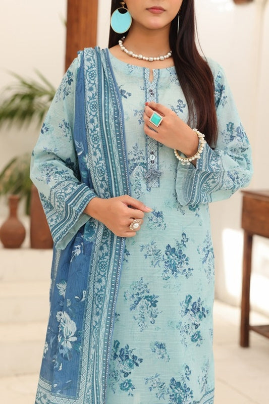 Aizal By Inaya Luxury Lawn Printed Vol-2 3Piece Stitched Collection 2026 AZIN-08