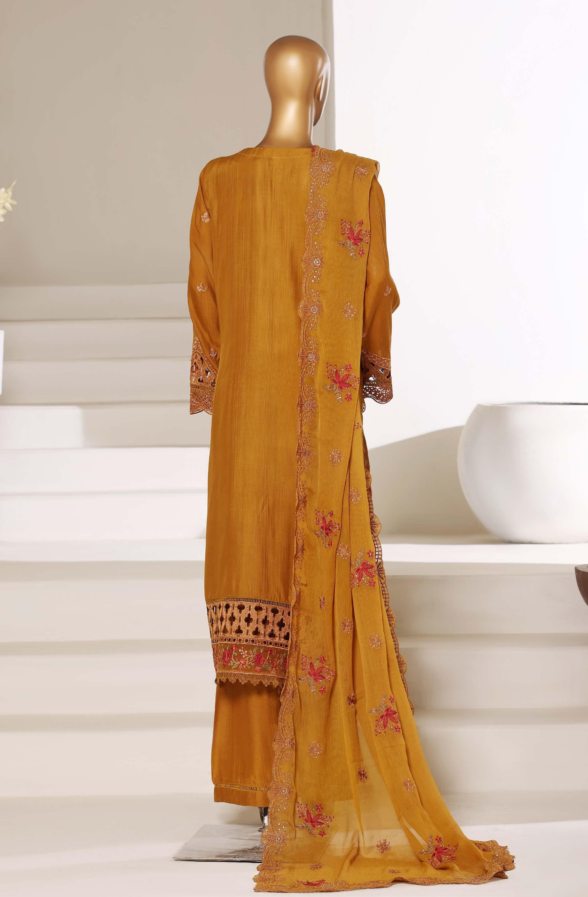 Sadabahar Luxury SlubViscous Lawn Embroidery With Chiffon Embroidery Dupatta Stitched Vol-01 Collection 2026. LEL-03