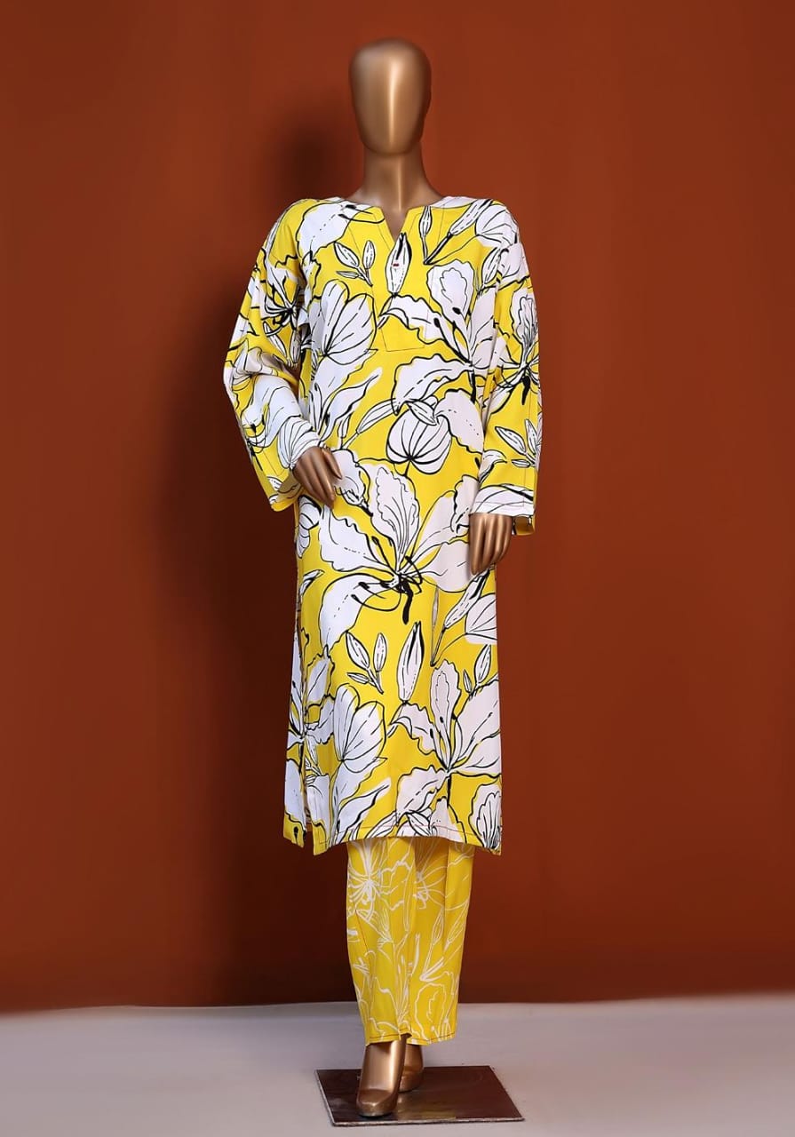 HZ LINEN CO-ORD'S 2PIECE DIGITAL PRINTED STITCHED COLLECTION 2025. HZLCR- 2010