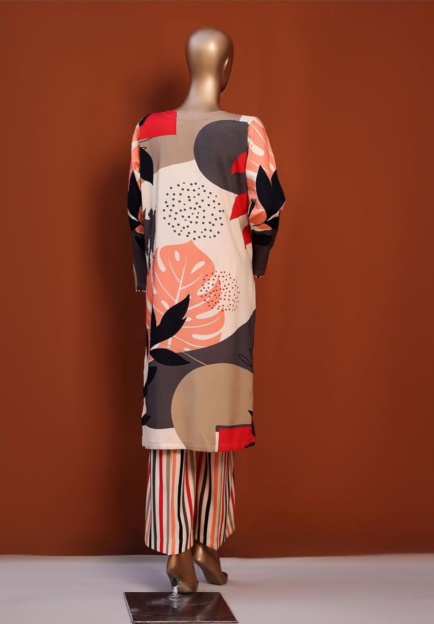 HZ LINEN CO-ORD'S 2PIECE DIGITAL PRINTED STITCHED COLLECTION 2025. HZLCR- 2011