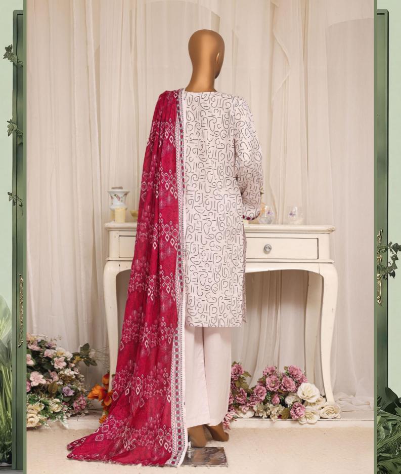 HZ Daily Wear Luxury Lawn Printed Vol-12 3Piece Stitched Collection 2026 D#-03