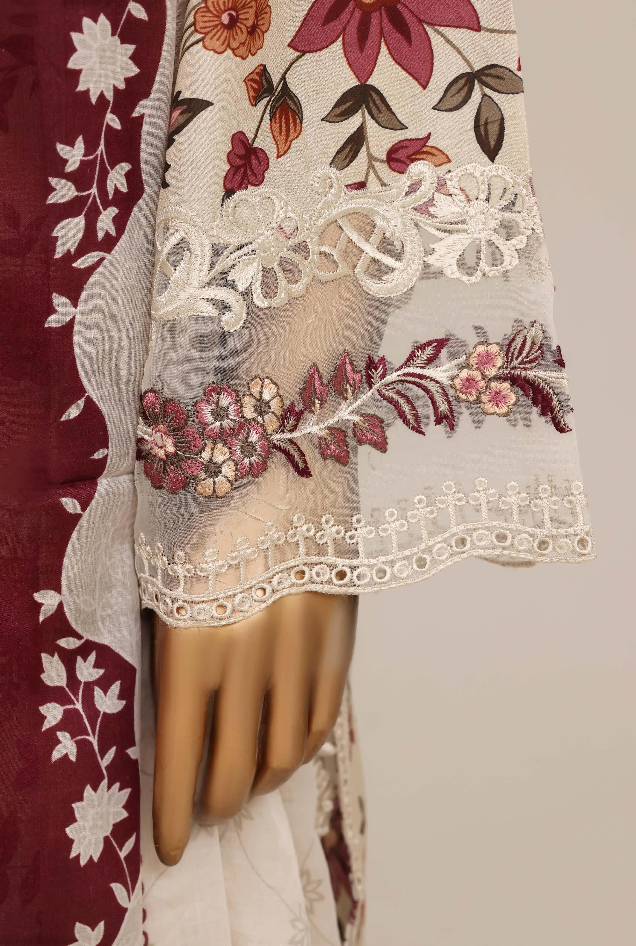 Sadabahar Malika Embroidery Lawn Short Length 3Piece Stitched Vol-10 Collection 2026 D#01